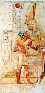 Ägyptische Hieroglyphen, Abydos, Ägypten, 1910 von Walter Tyndale