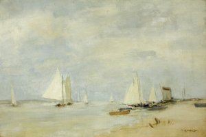 Yachten im Schnitt von Walter Westley Russell