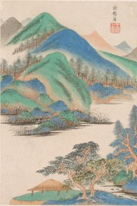 Landschaft im Stil verschiedener alter Meister: Landschaft nach Yang Sheng