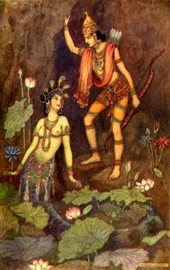 Arjuna und die Flussnymphe
