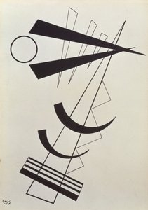 Betonte Gewichte in Schwarz/Weiß von Wassily Kandinsky