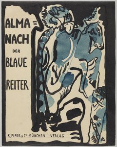Endgültiger Entwurf für den Umschlag des Almanachs "Der Blaue Reiter"