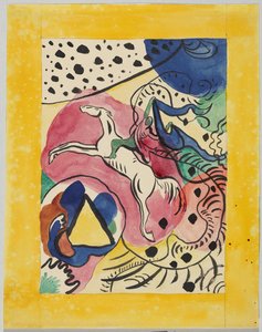Entwurf für den Umschlag des Almanachs "Der Blaue Reiter" von Wassily Kandinsky