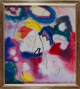 Glasbild mit rotem Fleck von Wassily Kandinsky