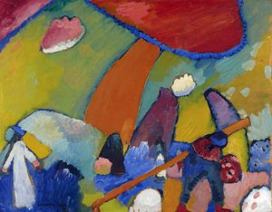 Strandszene - Gemälde von Vassily Kandinsky von Wassily Kandinsky