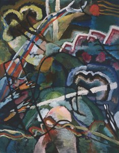 Entwurf I zum Bild mit weißem Rand, 1913 von Wassily Kandinsky