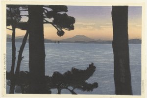 Abendglühen im Nishi-Park in Fukuoka (Fukuoka nishi koen no yusho) von Watanabe Kako