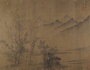 Rosiger Sonnenuntergang, 16. Jahrhundert von Wen Tong