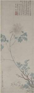 Pfingstrose, Hängende Schriftrolle, 1532 von Wen Zhengming