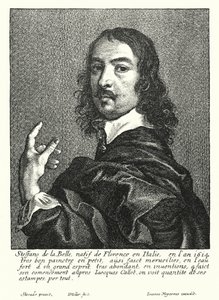 Stefano della Bella, italienischer Zeichner und Kupferstecher (Gravur) von Wenceslaus (after) Hollar