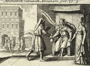 Abimelech tadelt Abraham. Zustand 2