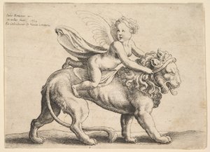 Amor auf einem Löwen, 1652