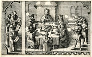 Dinner bei der Investitur von Ferdinand I. in den Hosenbandorden von Wenceslaus Hollar