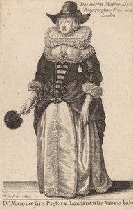 Dni Maioris sive Praetoris Londinensis Vxoris Hab:, 1649 von Wenceslaus Hollar