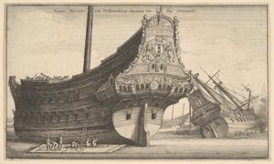 Niederländischer Ostindienfahrer, 1647 von Wenceslaus Hollar