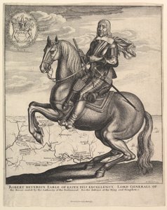 Earl of Essex zu Pferd von Wenceslaus Hollar