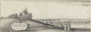 Ansicht von Greenwich (linke Platte) von Wenceslaus Hollar