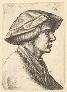 Kopf eines jungen Mannes mit Hut im Profil nach rechts, 1648