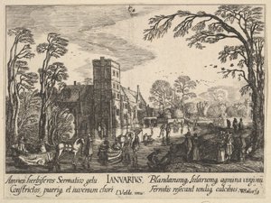 Januar, 1628-29 von Wenceslaus Hollar
