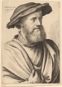 Mann mit Bart, der nach rechts schaut, Hans Holbein, 1646