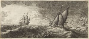Marine im Sturm von Wenceslaus Hollar