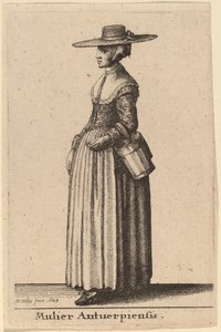 Antwerpener Frau von Wenceslaus Hollar