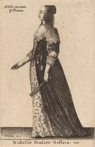 Nobilis Mulier Gallica von Wenceslaus Hollar