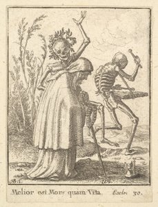 Alte Frau, aus dem Totentanz, 1651