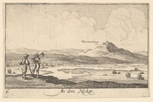 Am Neckar, 1635 von Wenceslaus Hollar