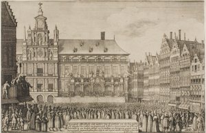 Proklamation des Vertrags von Münster von Wenceslaus Hollar