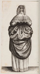 Rückansicht einer Frau von Wenceslaus Hollar