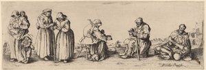 Sechs Männer und Frauen Bettler von Wenceslaus Hollar