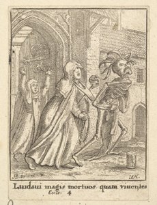 Die Äbtissin, aus dem Totentanz (1651)