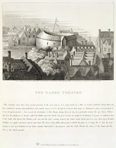 Das Globe Theatre, ca. 1647, veröffentlicht von Robert Wilkinson, London, 1810