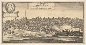Die Aussicht auf Bermingham, von Ravenshurst nahe der Londoner Straße im Südosten..., 1625-77 von Wenceslaus Hollar