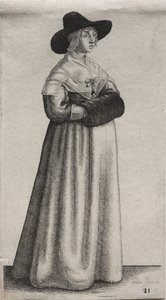 Die verschiedenen Gewohnheiten englischer Frauen, von der Adligen bis zur Landfrau..., 1640 von Wenceslaus Hollar