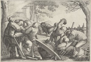 Kämpfende Bauern von Wenceslaus Hollar