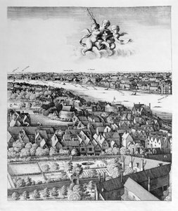 Blick auf London, veröffentlicht 1647 (Faksimilekopie) (Detail)