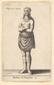 Frau aus Virginia, ca. 1643 von Wenceslaus Hollar