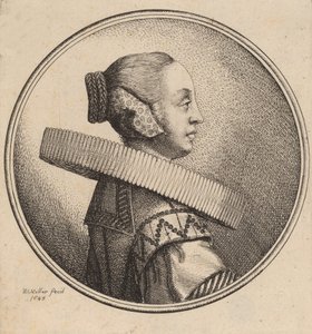 Frau mit Halskrause im Profil, 1643