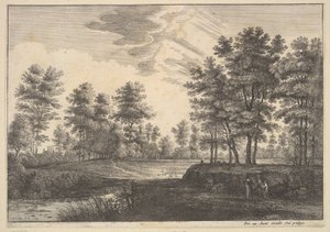 Waldlandschaft, 1644 von Wenceslaus Hollar