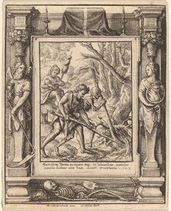Als Adam grub von Wenceslaus Hollar after Hans Holbein the Younger after Abraham van Diepenbeeck