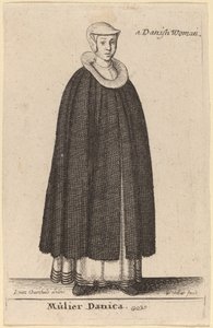 Dänische Frau von Wenceslaus Hollar after Hendrik J. van Craenhals