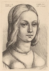 Kopf einer Frau, nach rechts blickend