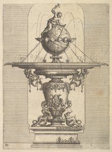Entwurf für einen Brunnen, Tafel 80 aus Dietterlins Architettura, 1598