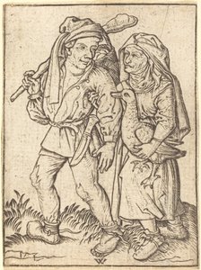 Bauer und Frau mit Gans