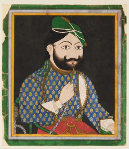 Bärtiger Mann mit grünem Turban