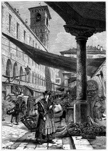 Rialto Obstmarkt, Venedig, Italien, 19. Jahrhundert von Whymper