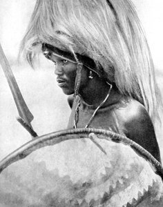 Ein Masai-Krieger, Afrika, 1936 von Wide World Photos