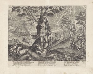 Allegorie auf die Geduld während der Kriegszeit von Wierix